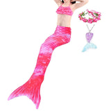 Kids Girls Five Piece Mermaid Swimwear Bikini Beach Summer Swimsuits