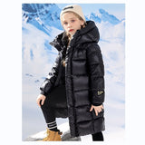 4-13Y Kids Girls Down Puffer Jacket Active Zipper School Coat Outerwear