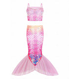 Kid Girl Mermaid Princess Swimwear Movie Cosplay Party Holiday Swimsuits