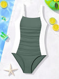 Kids Girls Swimsuit Outdoor Beach Vacation Fashion Patchwork Bathing Suits
