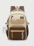 Kid Women Polyester Backpack  Large Capacity Schoolbags