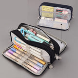 Pencil Cases Wear-Resistant Multifunction With Zipper Canvas for School Office Student