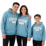 Family Matching Letter Casual Print Long Sleeve Active Hoodie Pullover
