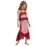 2 Pieces Kids Girls Mermaid Swimwear Set Sleeveless Vacation Swimsuits
