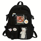 Kid Cute Transparent Backpack Waterproof Large Capacity Multi-Pocket Schoolbags