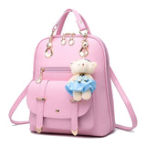 Kid Girl Backpack Large Capacity Leather Shoulder Bags Back to School Gift
