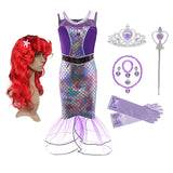 Kids Girls Mermaid Sleeveless Performance Costume Dresses