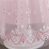 Kids Girls Party Snowflake Short Sleeve Formal Performance  Sequins Mesh Princess Maxi Party Dress