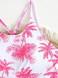 Kids Girls Swimsuit Outdoor Beach Coconut Vacation Sports Fashion Bathing Suits
