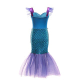 Kids Girls Mermaid Sleeveless Performance Costume Dresses