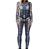 Family Matching Halloween Jumpsuit Skull Pattern Long Sleeve Pajamas Outfits