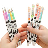 12pcs/Set Colorful Cute Milky Kawaii Cow Design Gel Pens For Office School Home Gifts, Kids Friends And Students, Back to School Supply