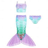 Kid Girl Mermaid Princess Swimwear Movie Cosplay Party Holiday Swimsuits