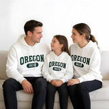 Family Matching Letter Casual Print Long Sleeve Active Hoodie Pullover