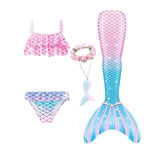 Kids Girls Five Piece Mermaid Swimwear Bikini Beach Summer Swimsuits