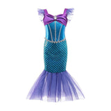 Kids Girls Mermaid Sleeveless Performance Costume Dresses