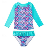 Kids Girls Swimsuit Outdoor Beach Vacation Tropical Sports Bathing Swimwear