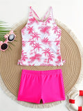 Kids Girls Swimsuit Outdoor Beach Coconut Vacation Sports Fashion Bathing Suits