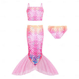 Kid Girl Mermaid Princess Swimwear Movie Cosplay Party Holiday Swimsuits