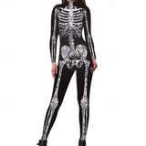 Family Matching Halloween Jumpsuit Skull Pattern Long Sleeve Pajamas Outfits