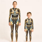 Family Matching Halloween Jumpsuit Skull Pattern Long Sleeve Pajamas Outfits