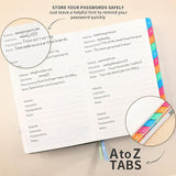 Password Book A5 Letter Tag  Notebook Login Manager 240 Pages 3 Packs