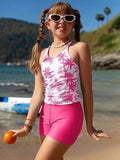 Kids Girls Swimsuit Outdoor Beach Coconut Vacation Sports Fashion Bathing Suits