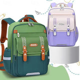 Kids Primary School Ergonomic Backpack Waterproof Large-capacity Schoolbag