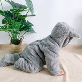 Winter Baby Overalls Fleece Thick Wool Rompers Jumpsuit Infant Clothes