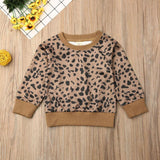 Newborn Baby Sweatshirt Autumn Spring Leopard Printed Tops