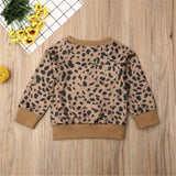 Newborn Baby Sweatshirt Autumn Spring Leopard Printed Tops