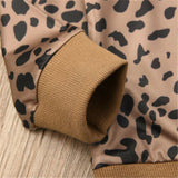 Newborn Baby Sweatshirt Autumn Spring Leopard Printed Tops