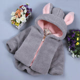 Toddler Girls Coat Winter Fashion Rabbit Thick Outwear 0-4 Years