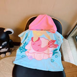 Kids Baby Poncho Towel Gym Sports Hooded Mermaid Baby Bathrobe Pajamas