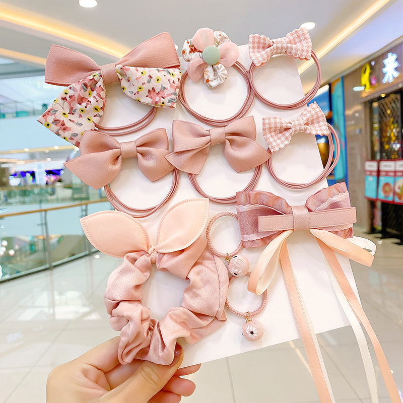 Kid Baby Girl Cute Flower Bow Elastic Hair Bands Accessories 10 Packs