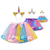 Kid Baby Girl Princess Rainbow Tutu Skirts