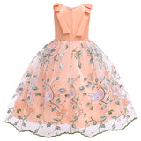 Kid Baby Girls Flower Lace Party Christmas Princess Gown Dresses
