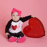 Baby Girl Valentine's Day Long Sleeve Heart-shaped 2 Pcs Sets