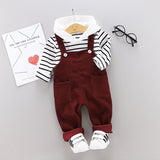 Cute Boy Girl Set Overalls 2 Pcs Casual Suits