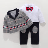 Baby Boy One-piece Suit Gentleman 2 Pcs Sets