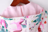 Kid Girls Print Hoodie Zipper Top Cartoon Flamingo Spring Autumn Coats