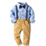 Boy Striped Long Sleeve Stretch Set 2 Pcs