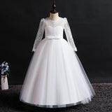 Kid Girl Lace Pomfret Princess Big Girls Wedding Dress