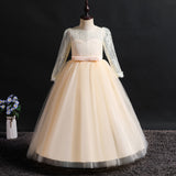 Kid Girl Lace Pomfret Princess Big Girls Wedding Dress