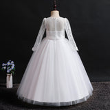 Kid Girl Lace Pomfret Princess Big Girls Wedding Dress