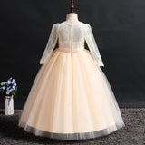 Kid Girl Lace Pomfret Princess Big Girls Wedding Dress