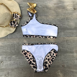 Kid Baby Girl Leopard-print Bikini Three-piece Swimsuit