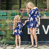 Family Matching Explosions Mother-daughter Parent-child Dress