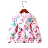 Flamingo Baby Kid Girls Jacket Zipper Coats