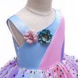 Kid Baby Girl Rainbow Gauze Princess Dresses